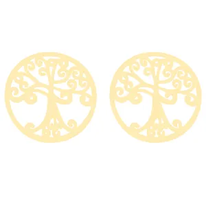 گوشواره طلا 18 عیار زنانه کرابو طرح درخت مدل Kr3793