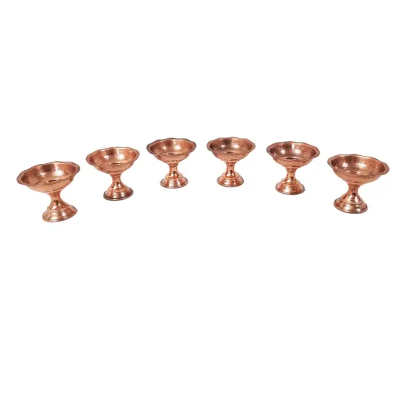 بستنی خوری مسی مدل نقلی کد GM147 مجموعه 6عددی