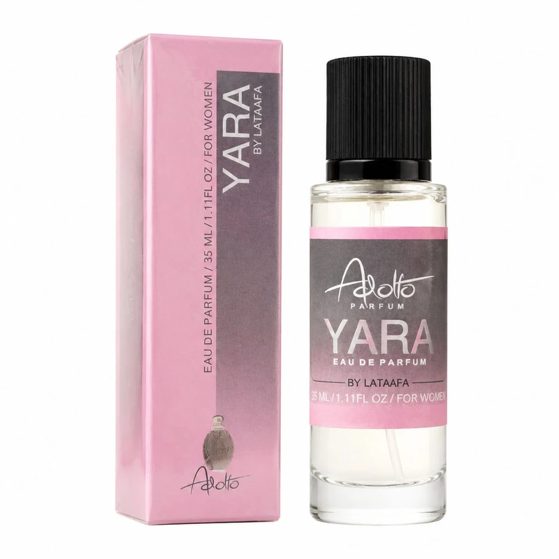 عطر جیبی زنانه آدولفو مدل Yara با رایحه شیرین و وانیلی حجم 35 میلی لیتر