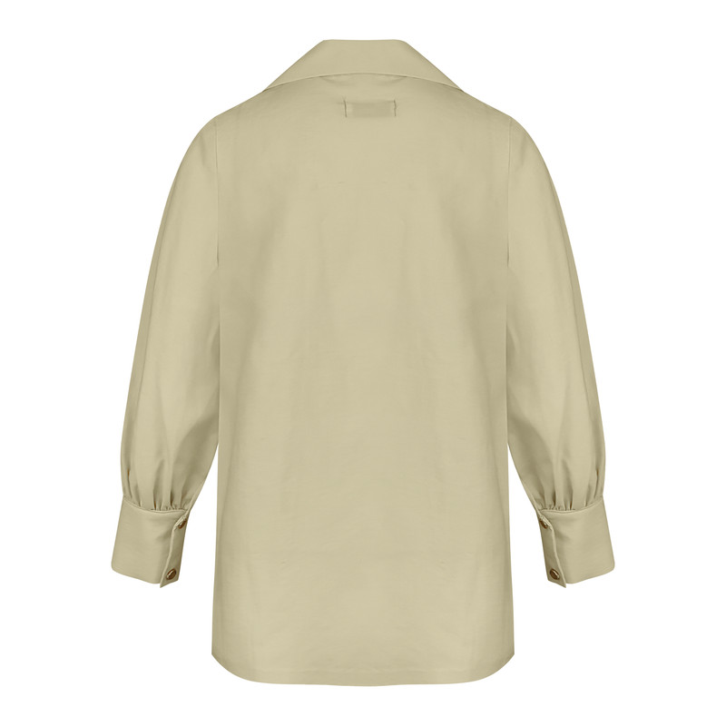 شومیز آستین بلند زنانه مدل ZEW12 رنگ کرم