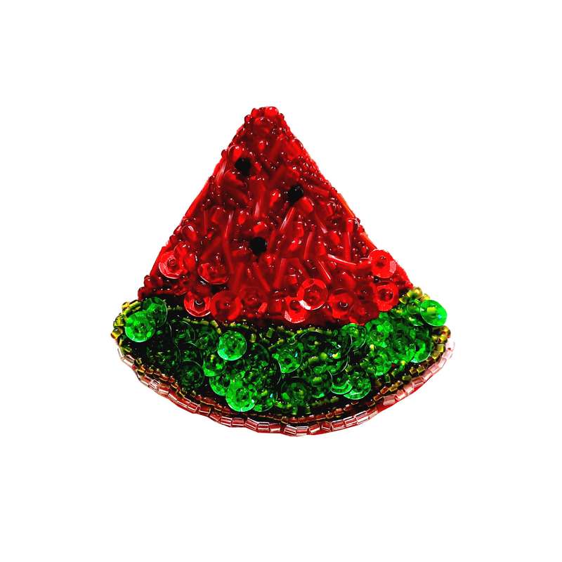 گل سینه زنانه مدل یلدا طرح هندوانه