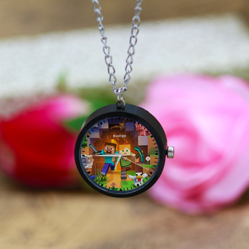 ساعت گردنبندی عقربه ای ناکسیگو مدل ماینکرافت کد NF11802