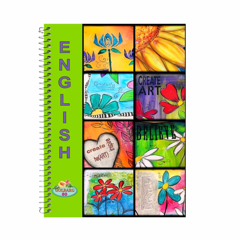 دفتر زبان 60 برگ گلبرگ مدل دانشجویی کد 2335