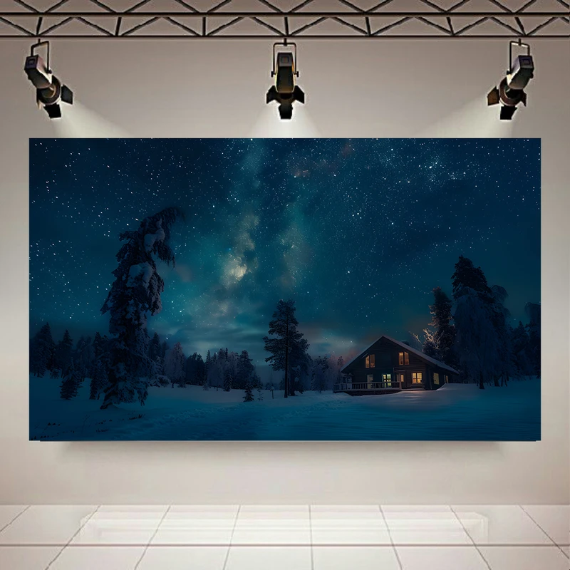 پوستر طرح شب برفی مدل کهکشان راه شیری کد AR304301