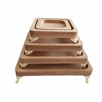 ظرف سرو مدل چوبی کد ply05 مجموعه ۵ عددی