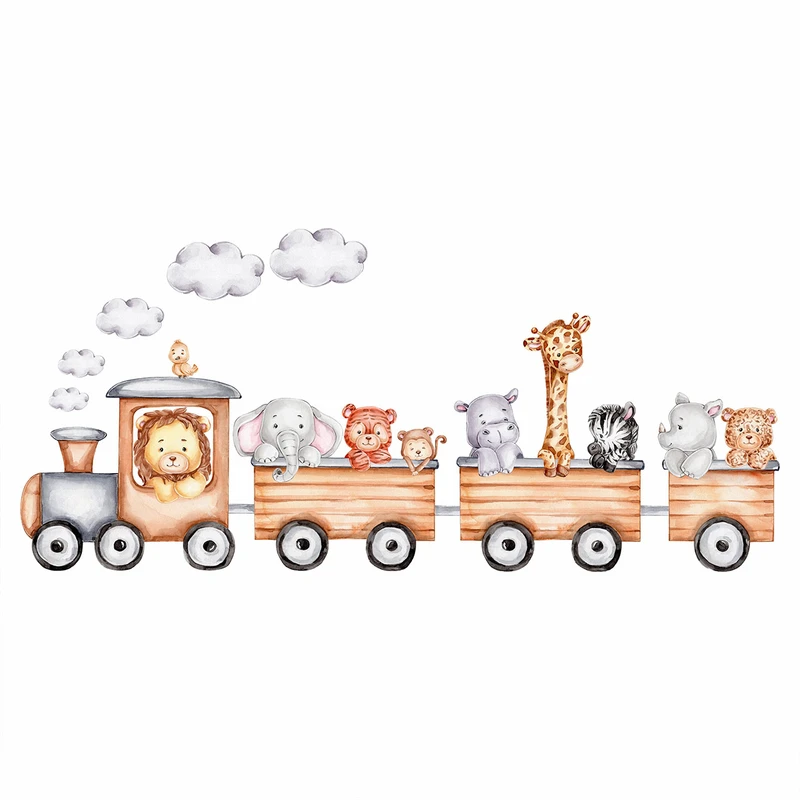 استیکر دیواری کودک راتیانا مدل animals train