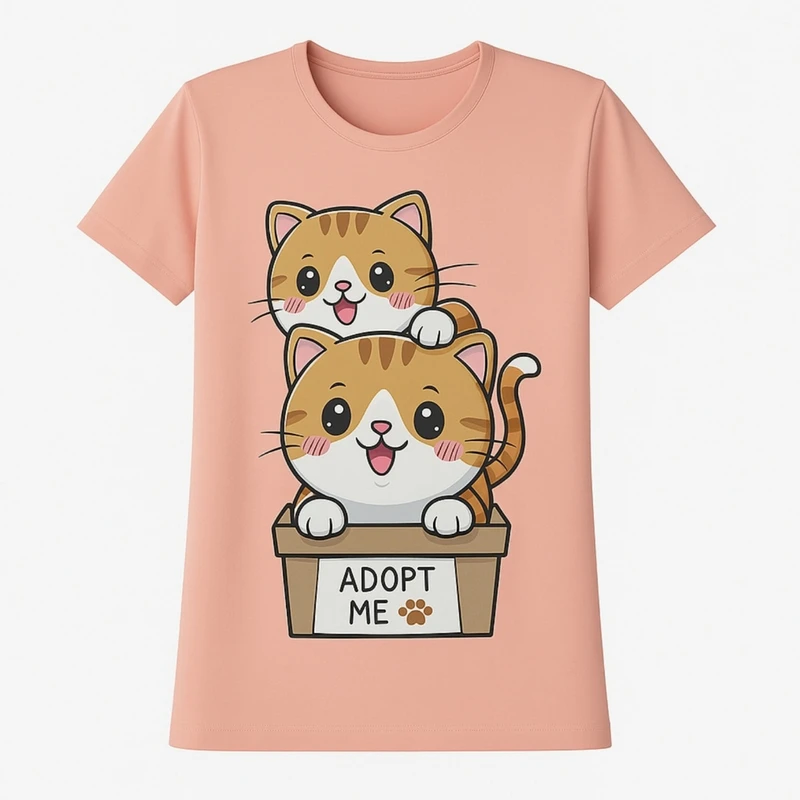 تی‌شرت آستین کوتاه زنانه مدل گربه