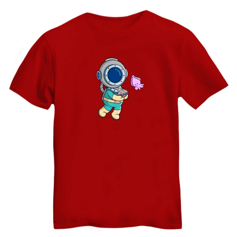 تی شرت آستین کوتاه زنانه مدل آدم فضایی کد 01