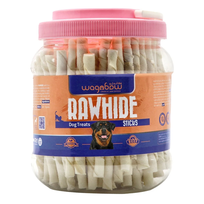 تشویقی سگ وگن بو مدل مدادی ژلاتینی بدون طعم وزن 800 گرم