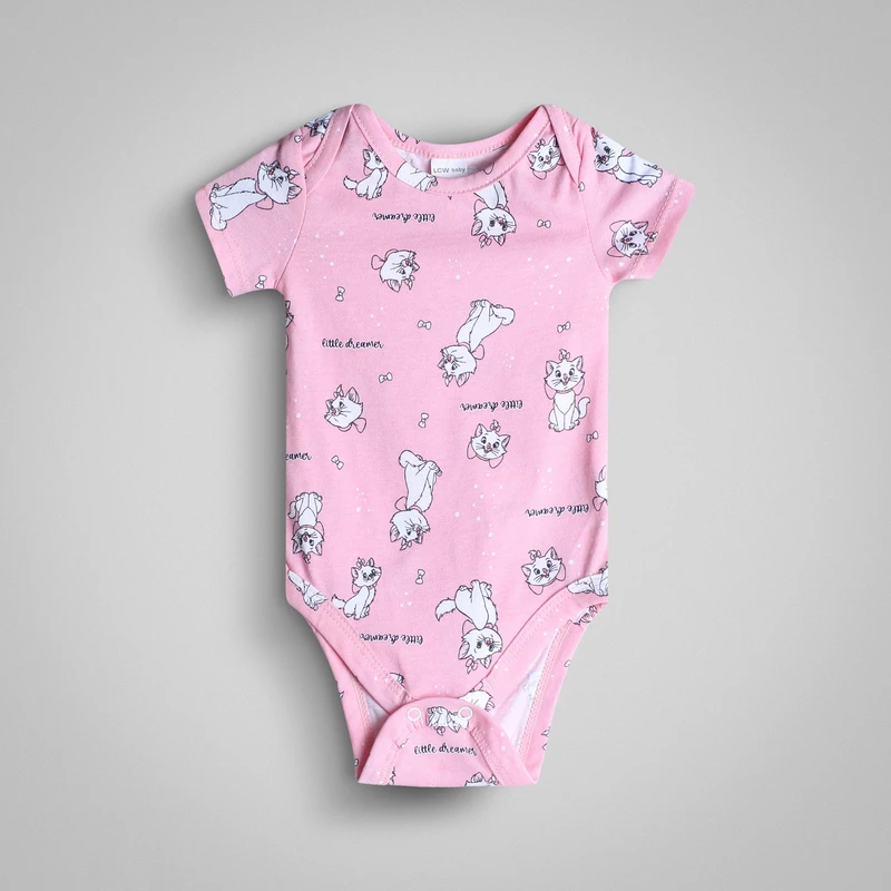 بادی آستین کوتاه نوزادی ال سی وایکیکی مدل W587743Z1