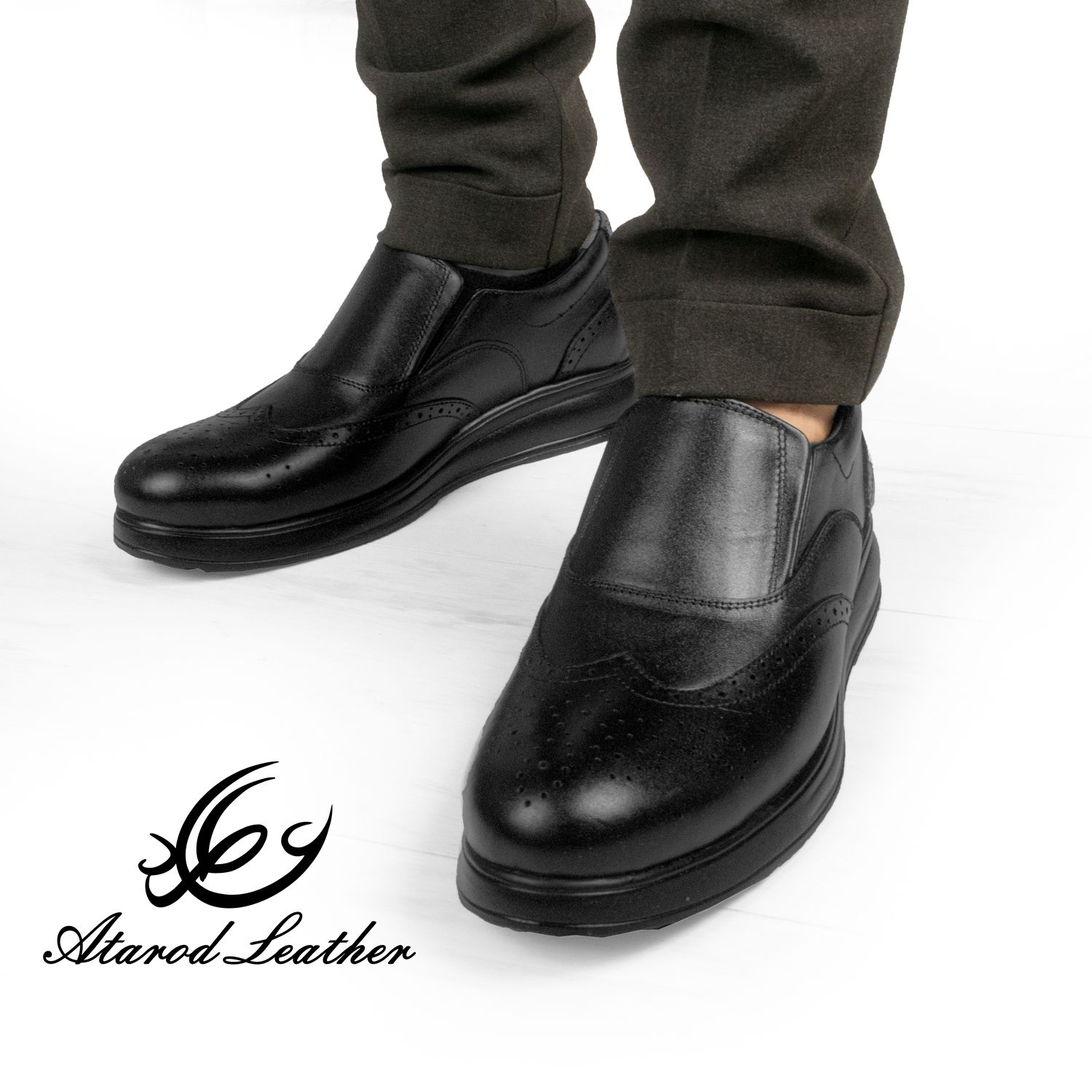 کفش روزمره مردانه چرم عطارد مدل چرم طبیعی کد SH61 -  - 12