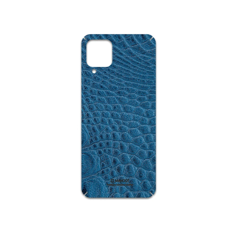 برچسب پوششی ماهوت مدل Blue-Crocodile-Leather مناسب برای گوشی موبایل سامسونگ Galaxy A12