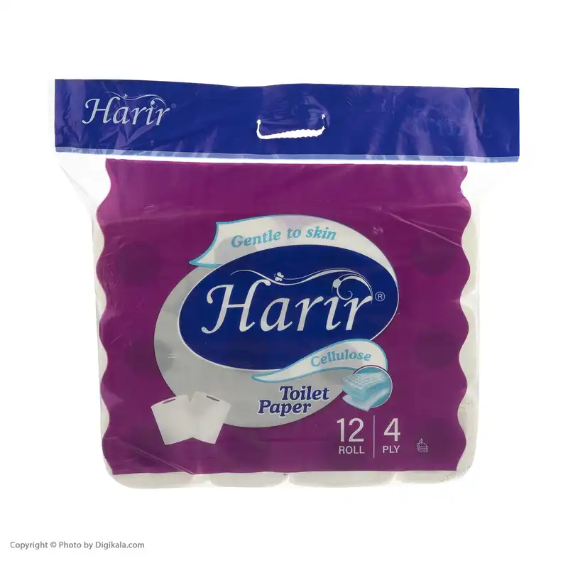 دستمال توالت حریر بسته 12 عددی