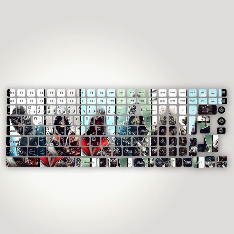 برچسب حروف فارسی کیبورد مدل Gaming کد K-124 