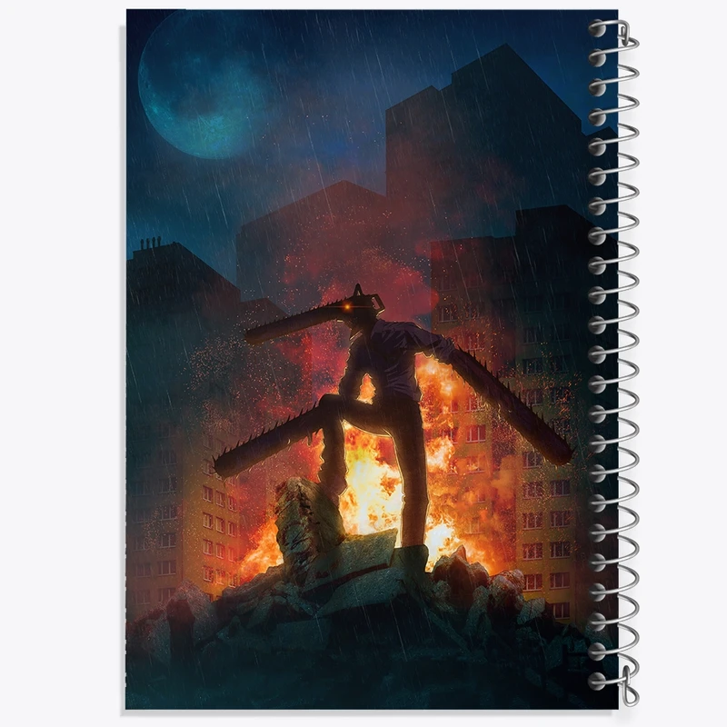 دفتر نقاشی 50 برگ خندالو طرح انیمه مرد اره ای کد F816