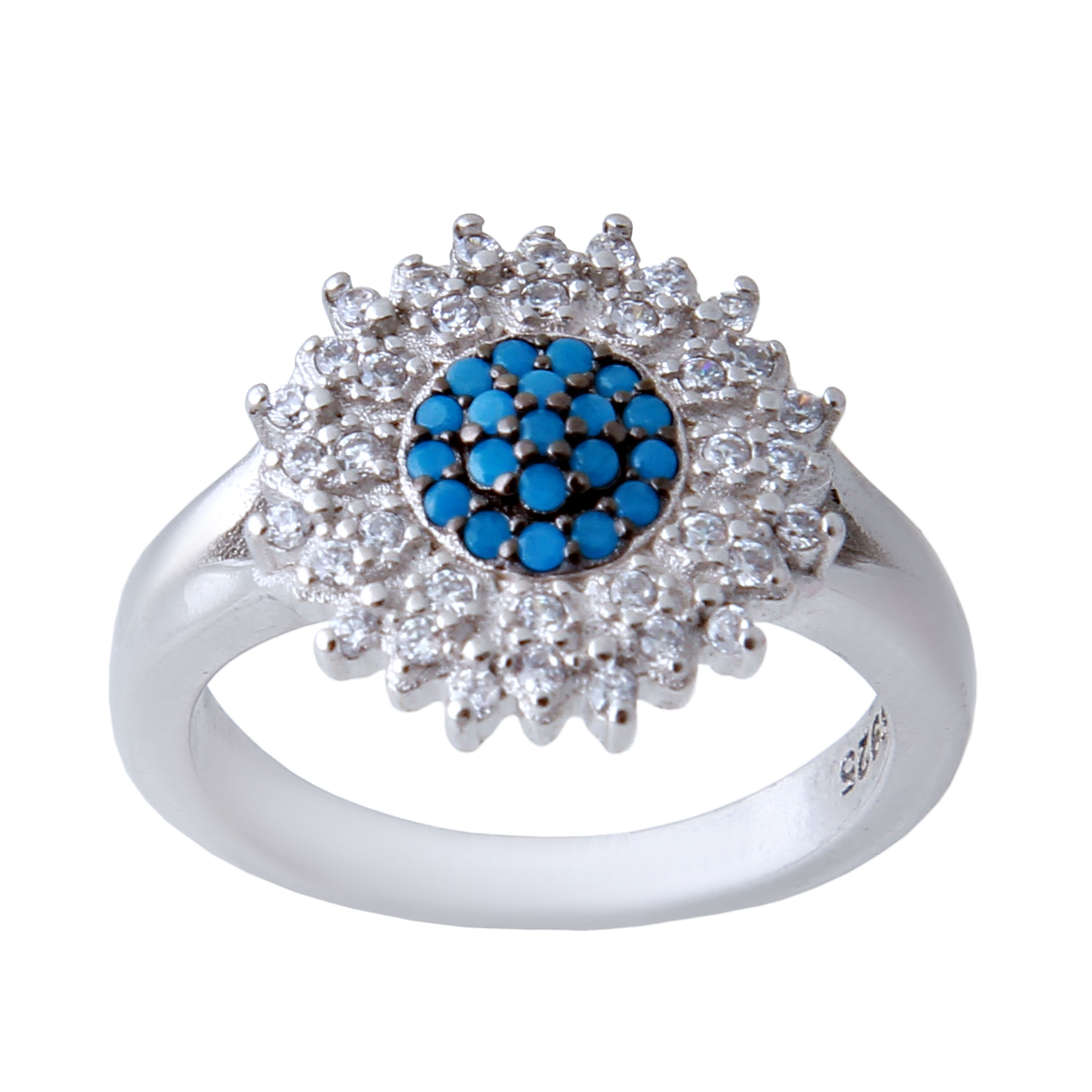 انگشتر نقره زنانه بازرگانی میلادی کد AWR_422