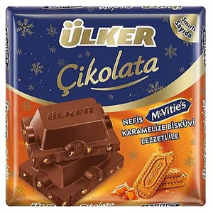 شکلات با تکه های بیسکوییت کاراملی اولکر - 60 گرم