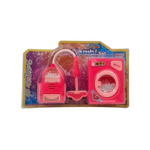 اسباب بازی لوازم خانه مدل جاروبرقی و لباسشویی طرح GL مجموعه 2 عددی