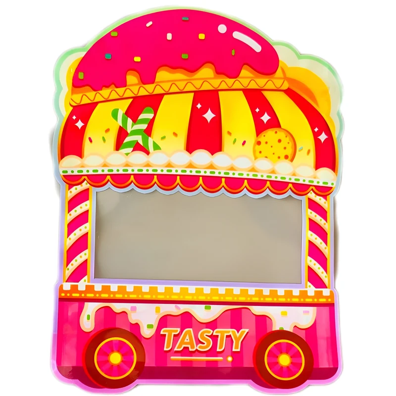 کیسه زیپ دار مدل فانتزی پلاستیکی طرح دکه بستنی شهربازی مجموعه 5 عددی