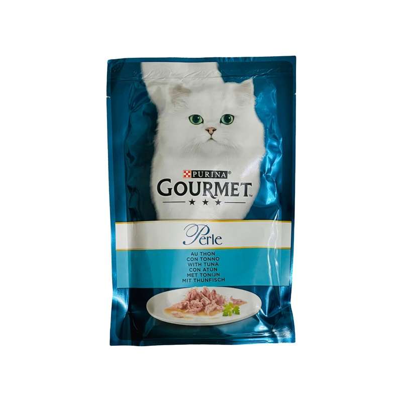 پوچ گربه گورمت مدل ماهی تن وزن 85 گرم