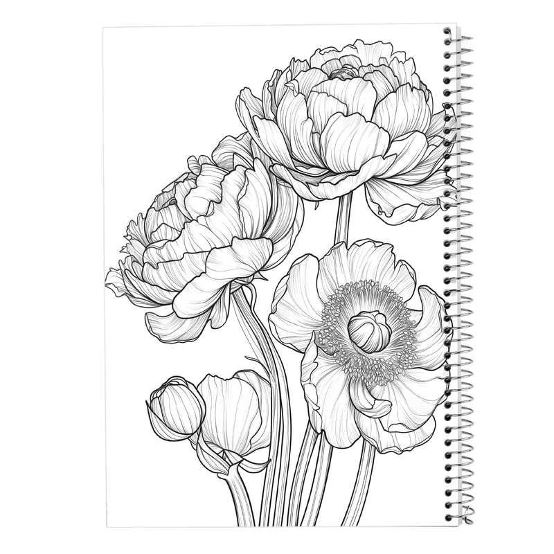 دفتر نت موسیقی 50 برگ مدوپد مدل گل کد DF13974