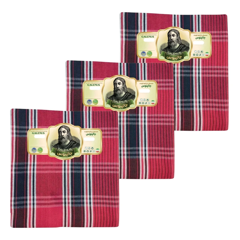 حوله حمام جالینوس مدل لنگ ورزشی سایز 70×280 سانتی متر بسته سه عددی