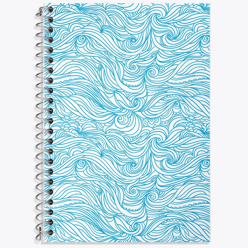 دفتر زبان 50 برگ خندالو مدل دو خط طرح موج کد N799