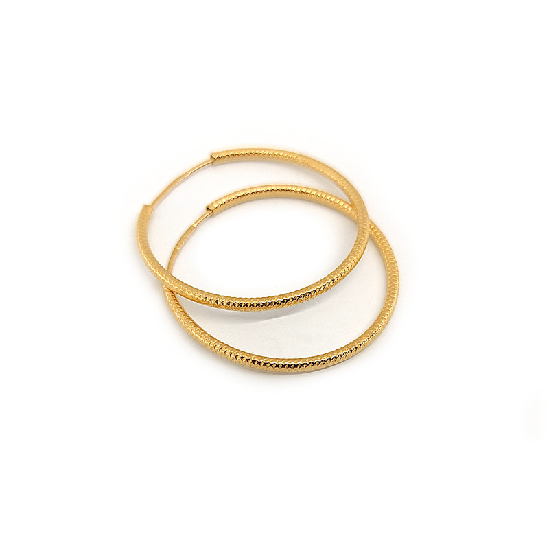 گوشواره حلقه ای طلا 18 عیار زنانه طلا و جواهرسازی افرا مدل ۱۴۰ - 3