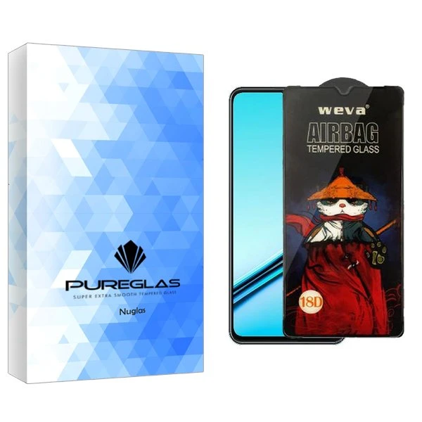 محافظ صفحه نمایش پیور گلس مدل NueGlas Airbag مناسب برای گوشی موبایل ریلمی Note 50