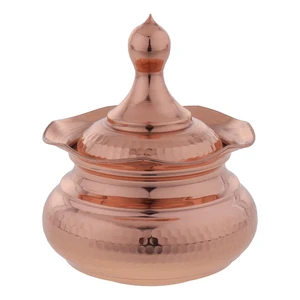 قندان سفینه مسی مس زنجان مدل 001