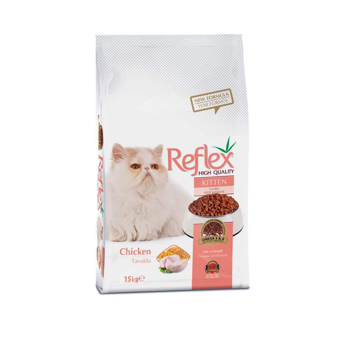 غذای خشک بچه گربه رفلکس مدل kitten وزن 15 کیلوگرم