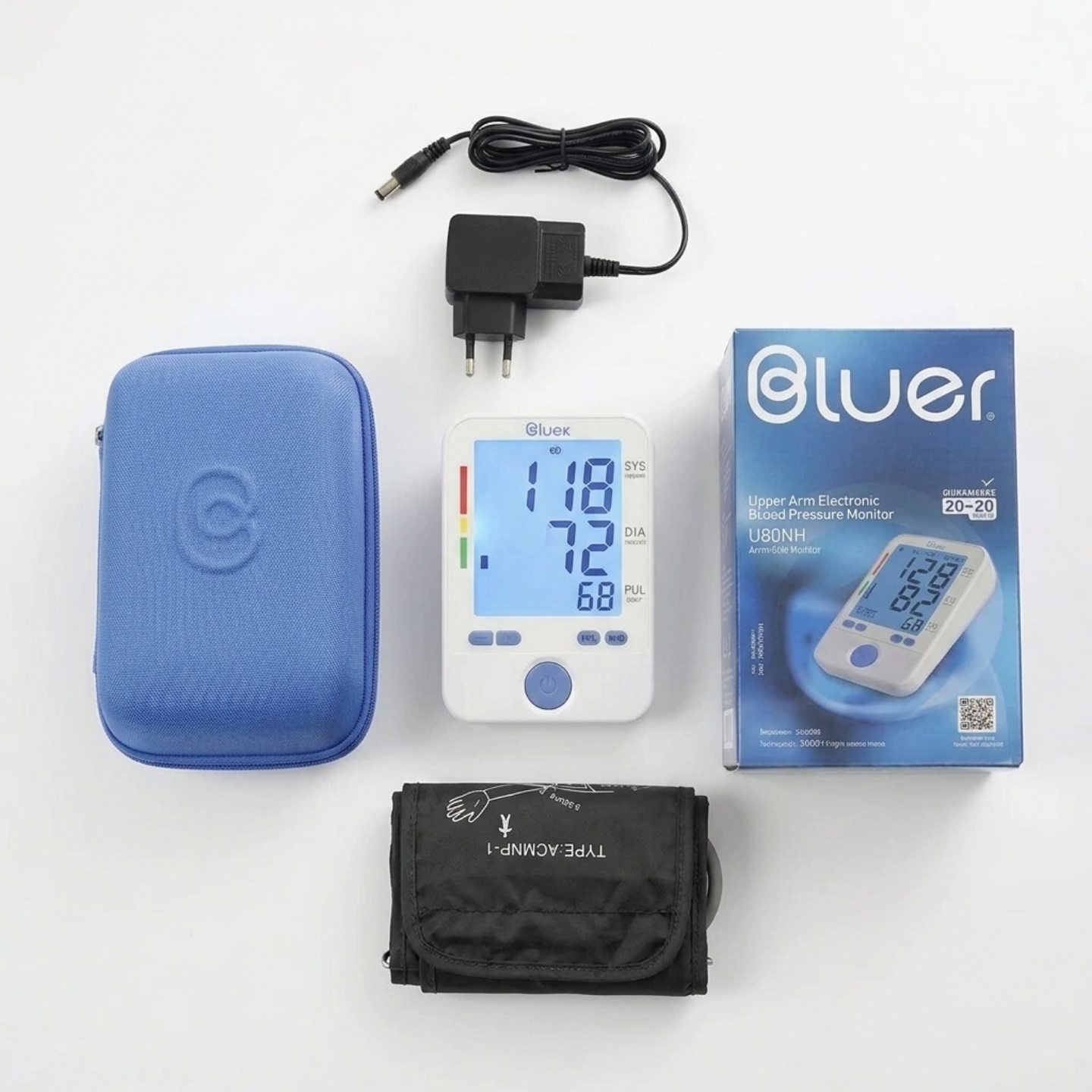 فشارسنج بازویی دیجیتال بلوئر URION U80NH آداپتور دار، با اعلان صوتی فارسی، منبع تغذیه برق و باتری، سایز بازو 22 تا 42 و تشخیص فشار سیستولیک