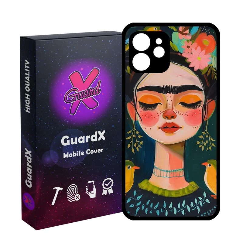 کاور گارد ایکس طرح دخترانه مدل Glass10785 مناسب برای گوشی موبایل اپل iPhone 12