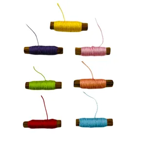 نخ فرش مدل ابریشم هفت رنگ کد 01 بسته 7 عددی 