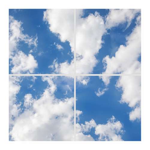 تایل سقفی آسمان مجازی مدل SK-425 سایز 60x60 سانتیمتر مجموعه 4 عددی