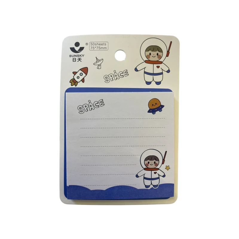 کاغذ چسب دار مدل فانتزی طرح فضانورد سرمه ای