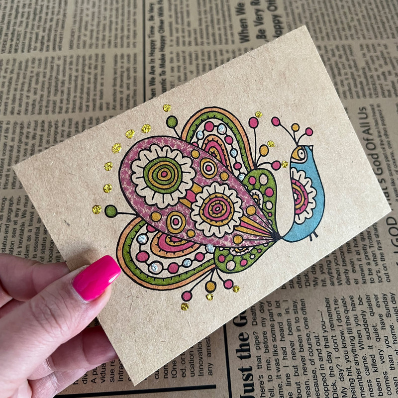 کارت پستال مدل جوجه تاج گلی کد 033