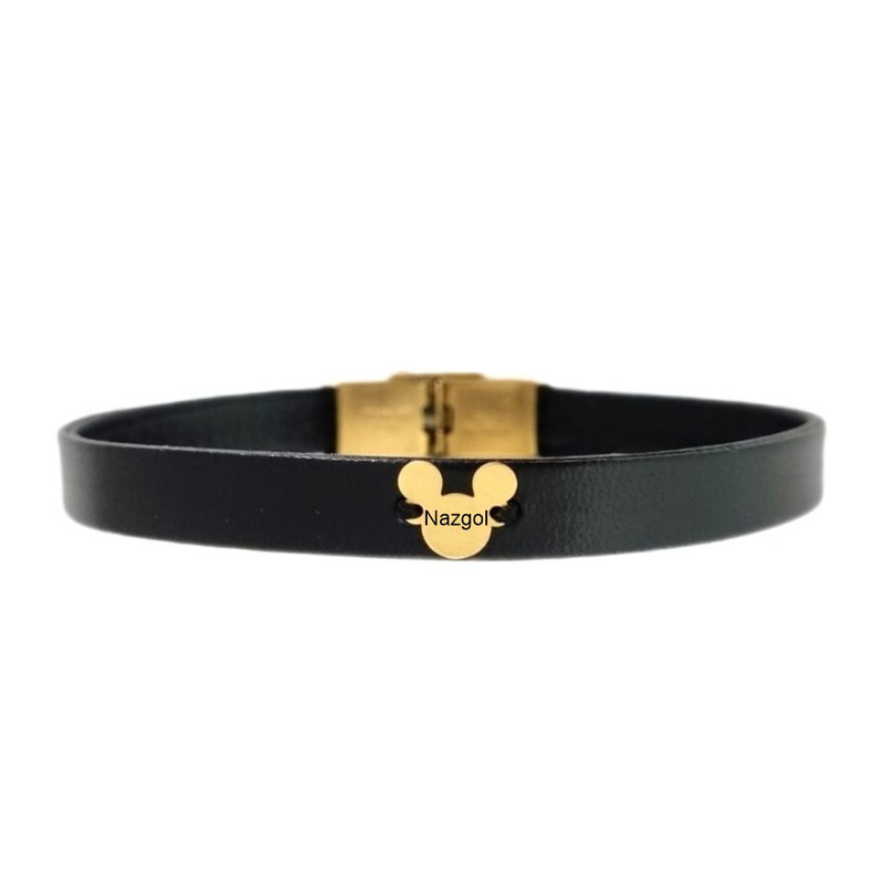 دستبند طلا 18 عیار زنانه لیردا مدل اسم نازگل
