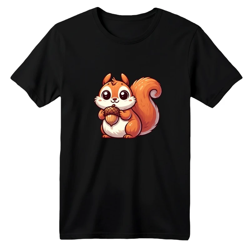 تی شرت آستین کوتاه بچگانه مدل سنجاب مهربون کد 01