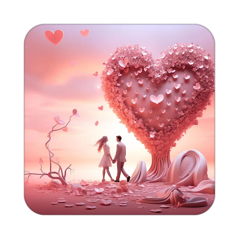 زیر لیوانی کاکتی مدل عاشقانه کد mp12619