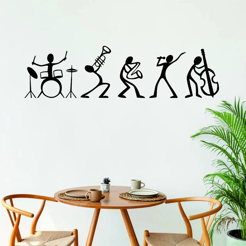 استیکر مدل چوبی موسیقی کد T722 مجموعه 7 عددی