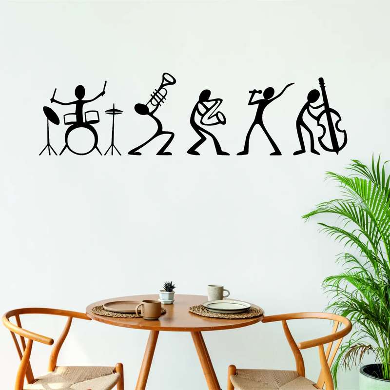 استیکر مدل چوبی موسیقی کد T722 مجموعه 7 عددی