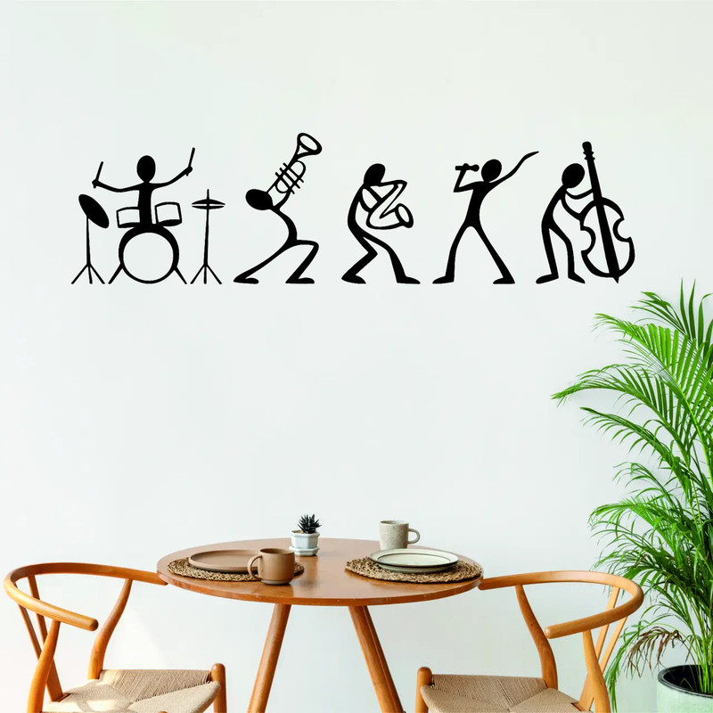 استیکر مدل چوبی موسیقی کد T722 مجموعه 7 عددی