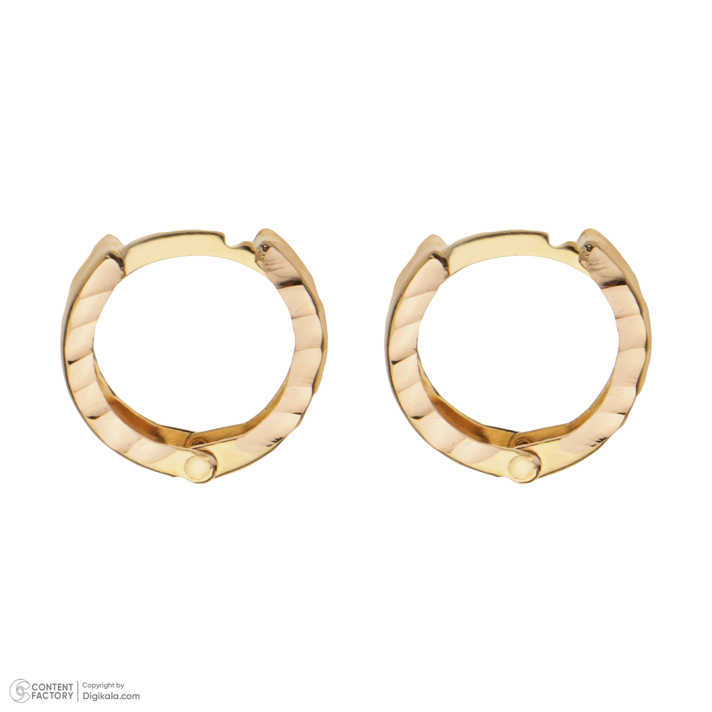 گوشواره حلقه‌ای طلا 18 عیار زنانه گلدم مدل E-3070025
