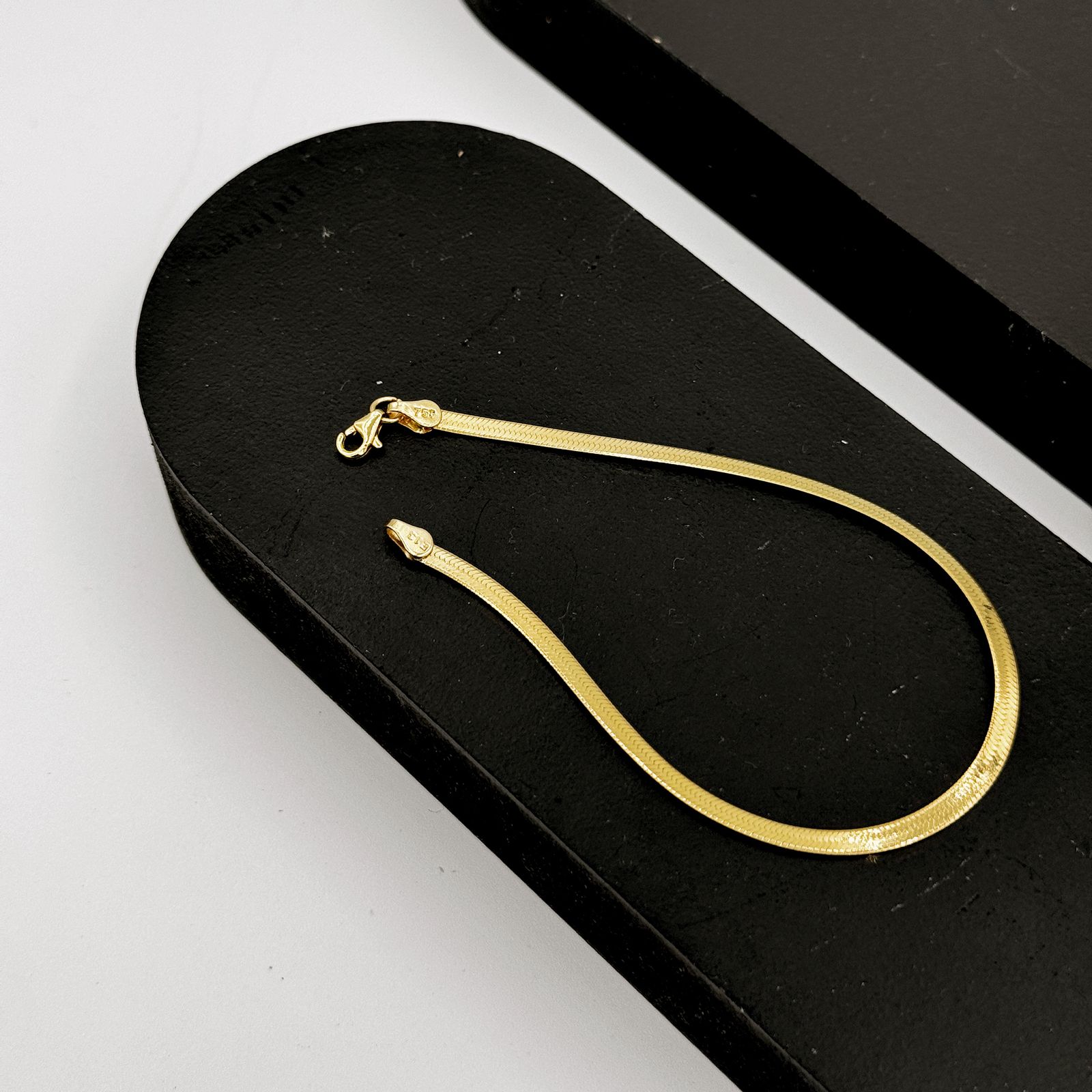 دستبند هرینگبون طلا 18 عیار زنانه ناریا کد N01 - - 3