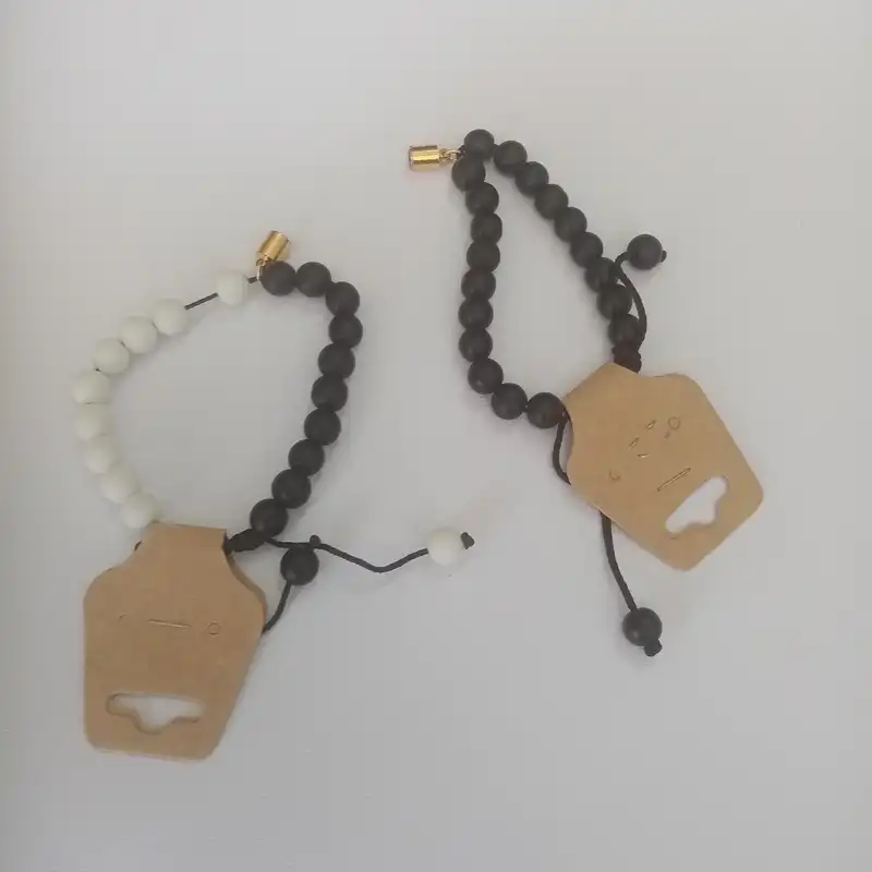 دستبند زنانه مدل مگنتی اونیکس کد GRS_0109 مجموعه 2 عددی