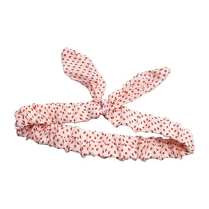 هدبند دخترانه مدل خرگوشی طرح خالدار كد PRC201