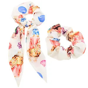 کش مو زنانه دلنار گالری مدل اسکرانچی دختر و آبنبات مجموعه 2 عددی