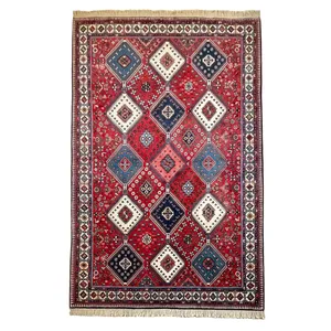 فرش دستباف شش متری طرح حوض در‌هم قشقایی مدل یلمه کد 1058