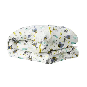 روکش لحاف کتان آدنو مدل حیوانات کد FI45 یک نفره سایز 220x160 سانتی‌متر